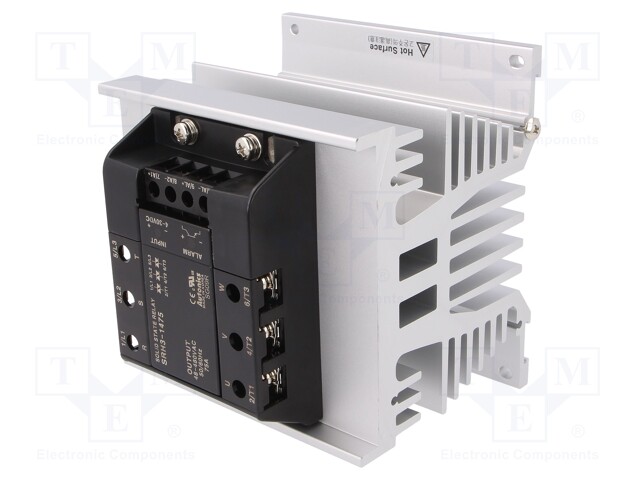 Relay: solid state; Ucntrl: 4÷30VDC; 75A; 48÷480VAC; 3-phase; DIN