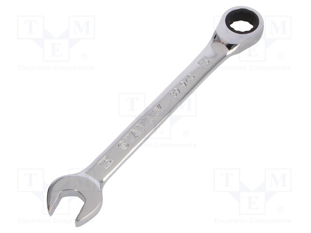 Key; combination spanner,with ratchet; 15mm; nickel plated