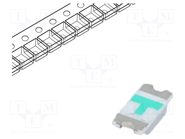 LED; SMD; 1206; green; 500÷700mcd; 3.2x1.6x0.8mm; 140°; 2.8÷3.6V