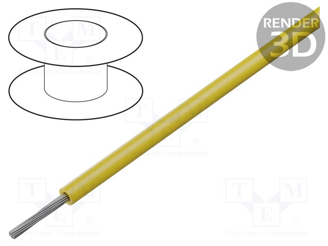 Wire; ÖLFLEX® HEAT 260 SC; stranded; Cu; 1x16AWG; teflon; yellow