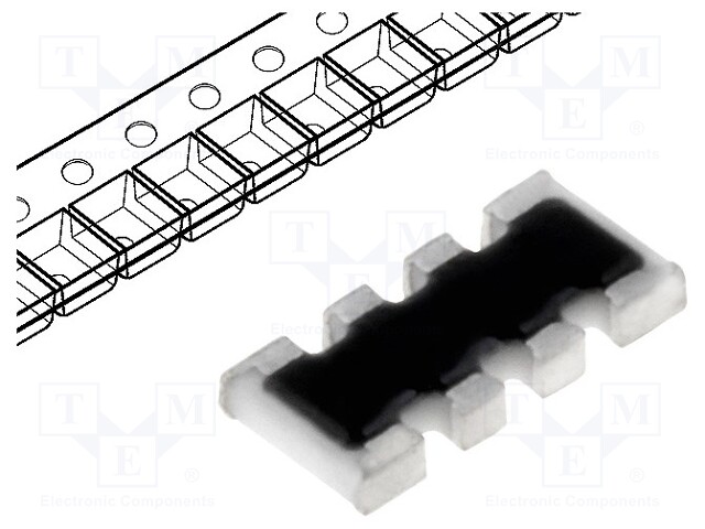 Resistor network: Y; 75Ω; SMD; 1206; No.of resistors: 4; 63mW; ±5%