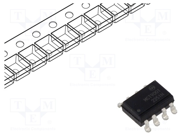 Optocoupler, Transistor Output, 2 Channel, Surface Mount DIP, 8 Pins, 60 mA, 5 kV, 30 %