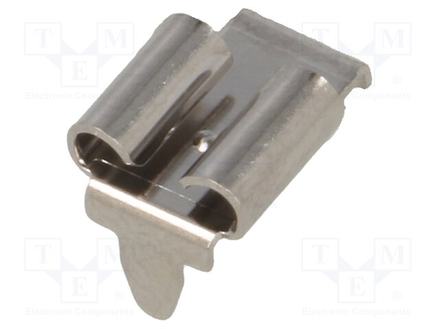 Terminal: flat; 6.4mm; 0.8mm; female; THT; brass; tinned; angled 90°