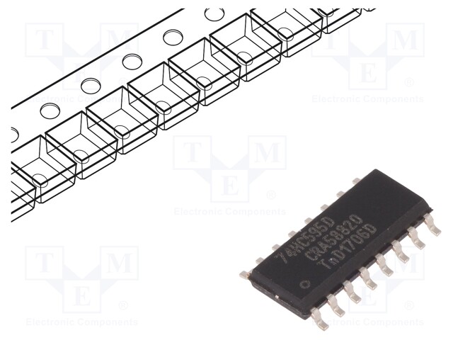 IC: digital; 3-state,8bit,shift register,latch; SMD; SO16; 2÷6VDC