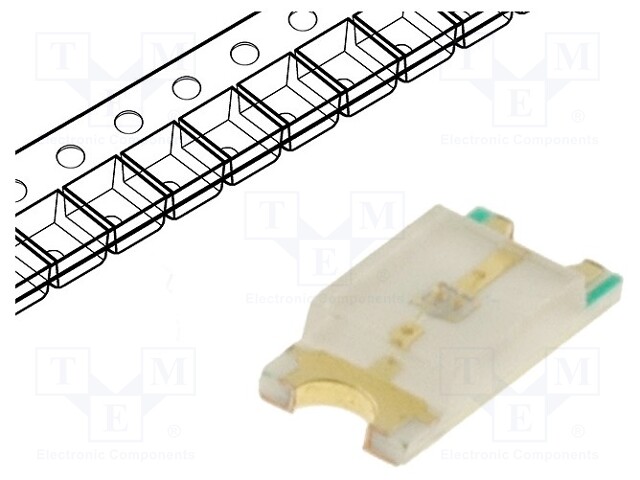 LED; SMD; 1206; blue; 160÷220mcd; 3.2x1.6x0.68mm; 120°; 3÷3.2V; 20mA