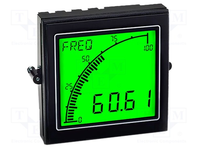 Frequency meter; digital,mounting,programmable; on panel; 0.5%