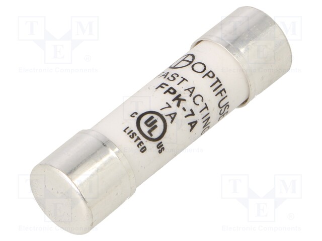 Fuse: fuse; quick blow; 7A; 600VAC; 600VDC; cylindrical,industrial