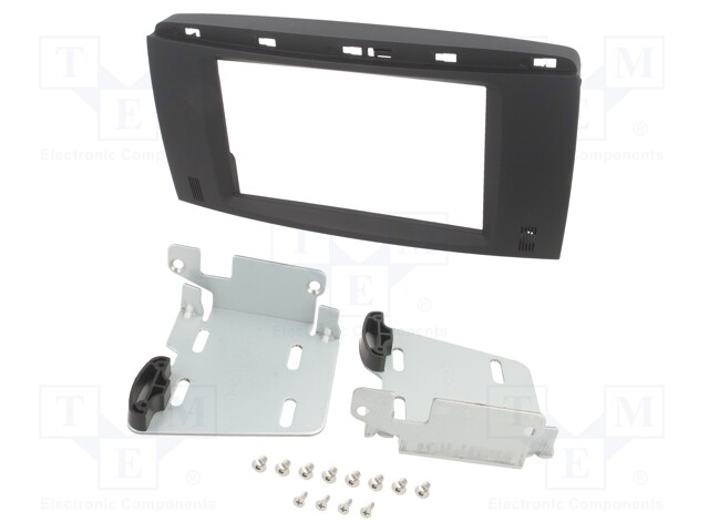 Radio mounting frame; Mercedes; 2 DIN; black