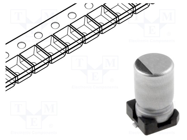 Capacitor: electrolytic; SMD; 470uF; 16VDC; Ø10x10mm; ±20%; 7000h