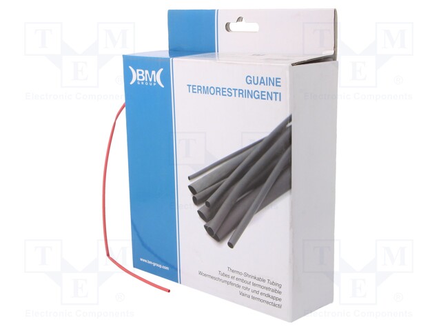 Heat shrink sleeve; glueless; 2: 1; 1.6mm; L: 12m; polyolefine