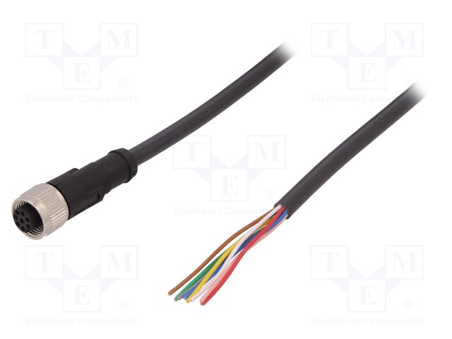 Connection lead; M12; PIN: 8; straight; 10m; plug; 30VAC; 4A; 30VDC