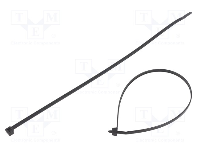 Cable tie; L: 300mm; W: 4.6mm; polyamide; 225N; black; Ømax: 80mm