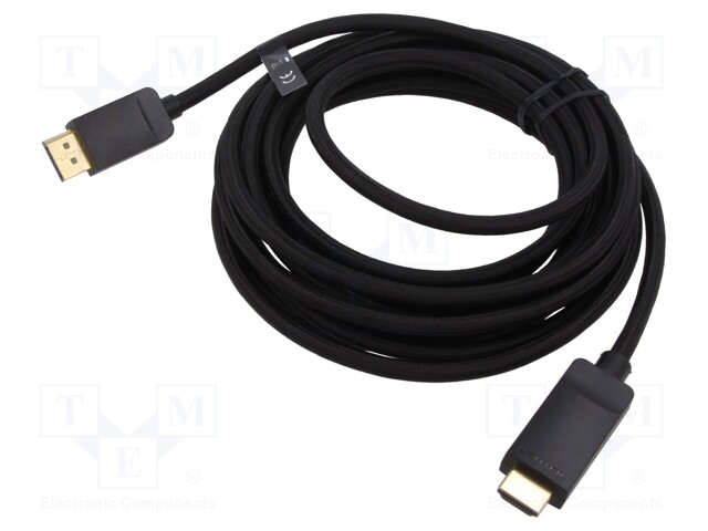 Cable; DisplayPort 1.4; DisplayPort plug,both sides; PVC; black