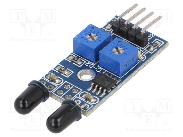 Sensor: flame; infrared; digital; 3.3÷5VDC; IC: LM393; Channels: 2