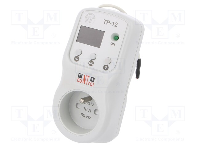 Module: regulator; digital; temperature; 220÷230VAC; IP30; 16A