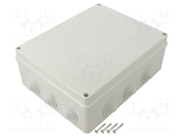 Enclosure: junction box; X: 198mm; Y: 248mm; Z: 95mm; wall mount