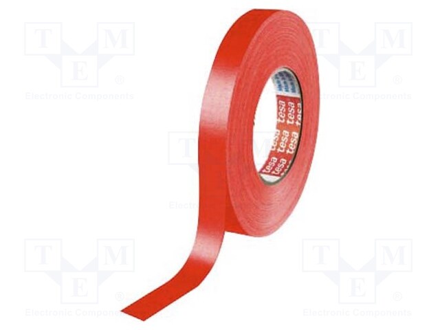 Tape: duct; W: 19mm; L: 50m; D: 310um; red; natural rubber; max.130°C