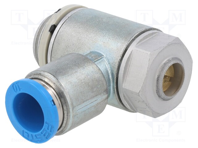 Throttle-check valve; Pressure: 0.2÷10bar; Temp: -10÷60°C; 10mm