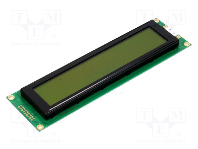 Display: LCD; alphanumeric; STN Positive; 40x4; yellow-green; LED