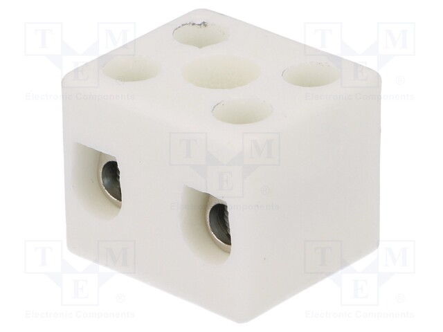 Terminal block; screw terminal; ways: 2; 10mm2; terminals: 4; 450V