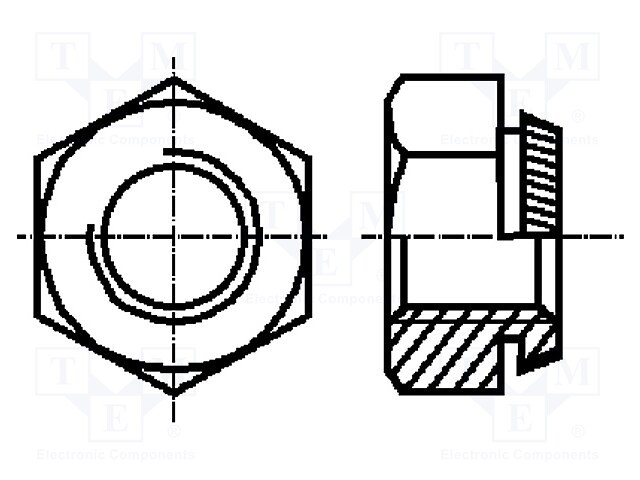 Nut; hexagonal; M2; steel; Plating: zinc; H: 3mm; 5.5mm; BN: 201