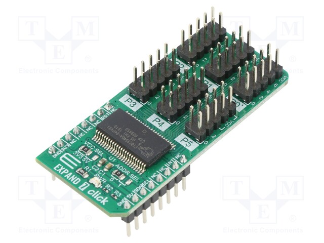 Click board; port expander; I2C; CY8C9540A; 3.3/5VDC