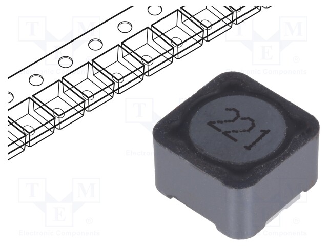 Inductor: wire; SMD; 220uH; 1.16A; 390mΩ; 12x12x8mm; ±20%; -40÷125°C