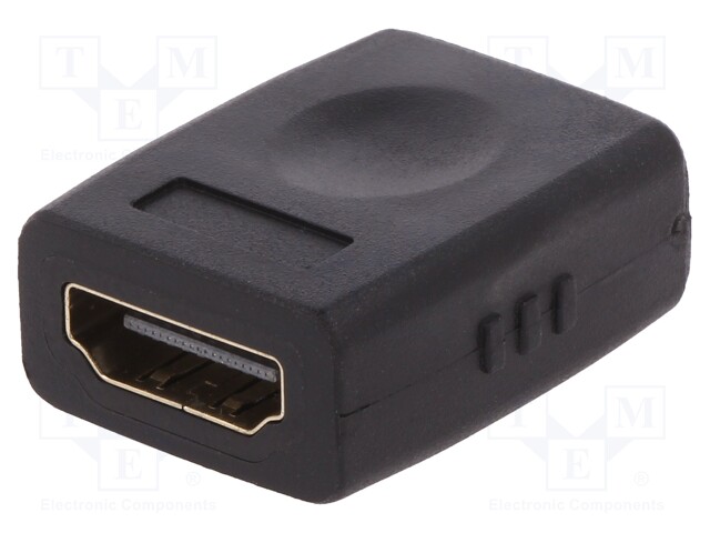 Adapter; HDMI socket,both sides; Colour: black