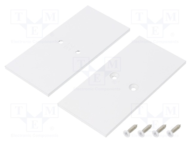 Cap for LED profiles; white; steel; Application: VARIO30