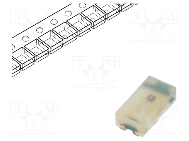 LED; SMD; 0603; orange; 28.5÷90mcd; 1.6x0.8x0.4mm; 130°; 1.9÷2.4V