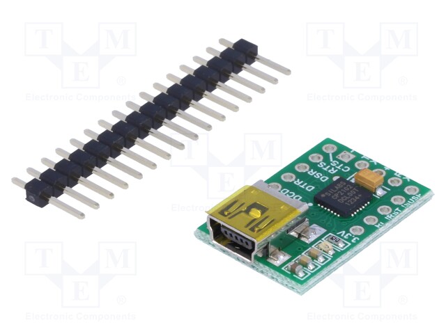 Module: converter; USB-UART; USB B mini; 5VDC; 921.6kbps