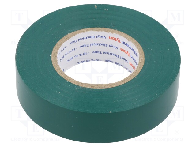 Tape: electrical insulating; W: 19mm; L: 20m; Thk: 0.15mm; green