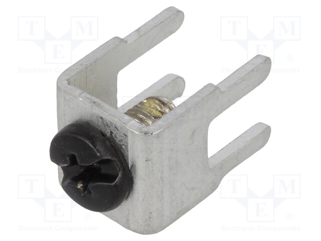 Terminal: screw terminal; THT,screw terminal; black; 7.5x5mm