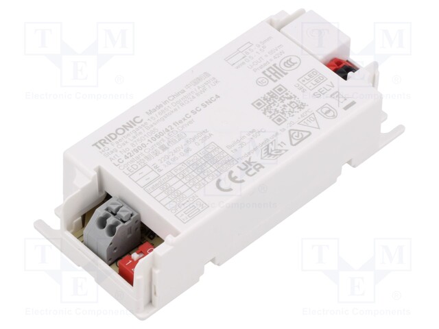 Power supply: switched-mode; LED; 42W; 24÷42VDC; 900÷1050mA; IP20