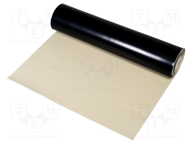 Bench mat; ESD; Dim: 1000x10000mm; D: 2mm; beige; Rsurf: 5÷500MΩ