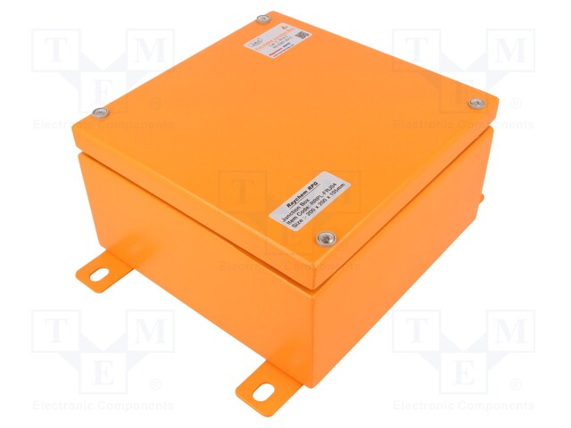 Enclosure: emergency; X: 200mm; Y: 200mm; Z: 105mm; steel; orange