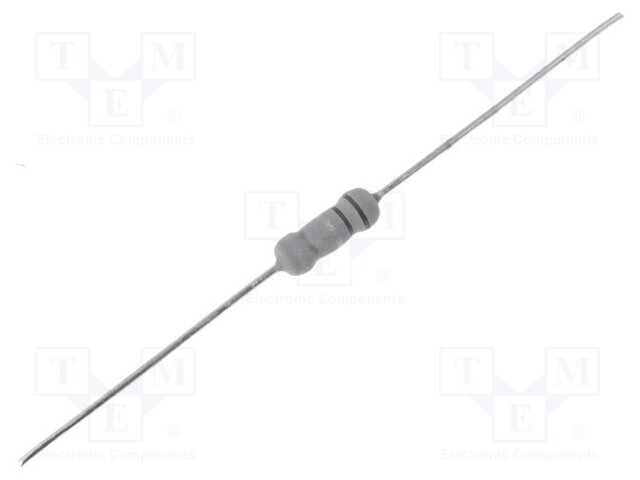 Resistor: metal oxide; THT; 130kΩ; 1W; ±5%; Ø4x10mm; axial