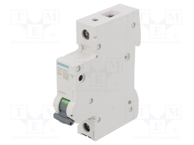 Circuit Breaker, MCB, 5SL4, 1P, 10 kA, 400 V, 20 A