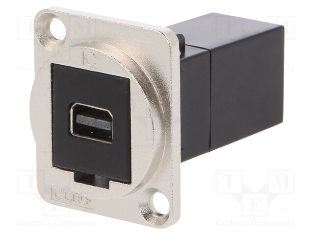 Coupler; both sides,Mini DisplayPort socket; FT; 19x24mm