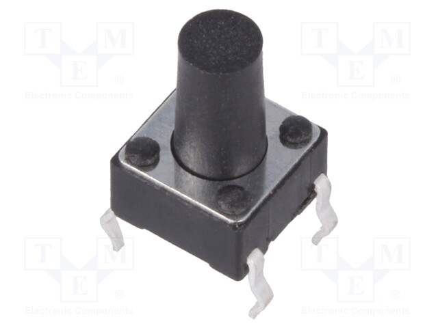 Microswitch TACT; SPST-NO; Pos: 2; 0.05A/12VDC; THT; none; 1N; 6x6mm