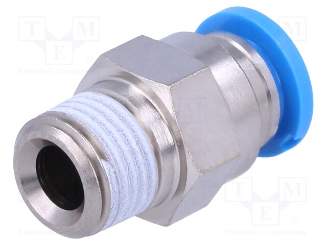 Push-in fitting; straight; Input thread: R 1/8" external; 6mm