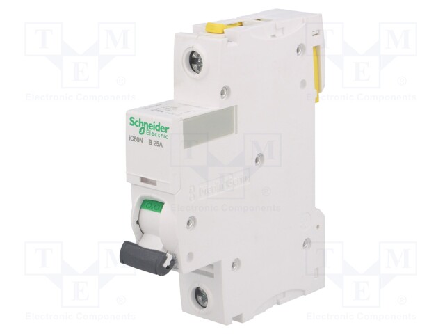 Circuit breaker; 230VAC; Inom: 25A; Poles: 1; DIN; Charact: B; 6kA