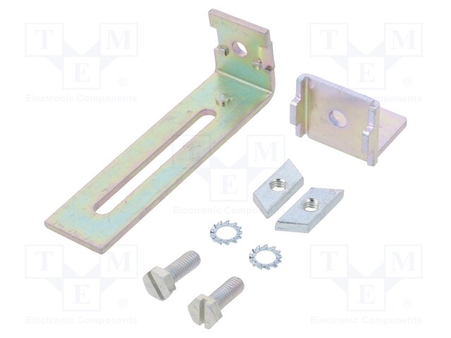 Mounting holder; galvanised steel; W: 90mm; H: 30mm; L: 90mm