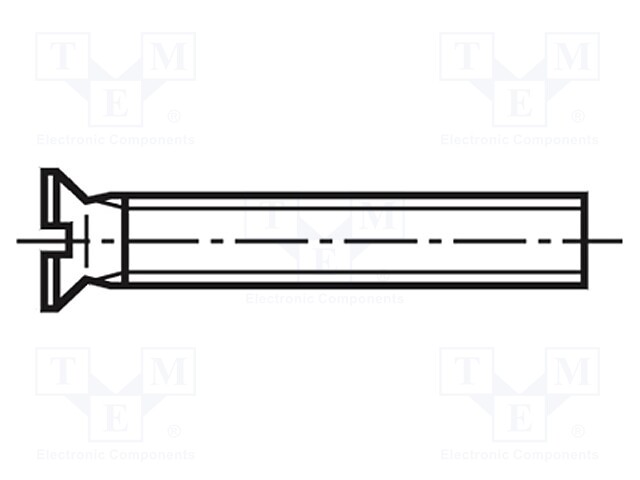 Screw; M3x5; Head: countersunk; slotted; steel; zinc; 0,6mm