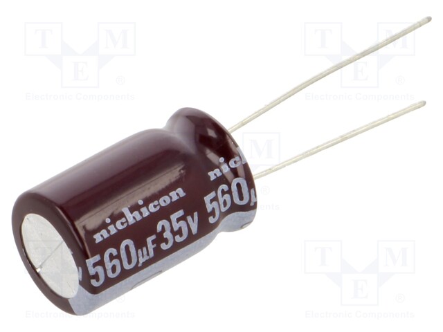 Capacitor: electrolytic; low impedance; THT; 560uF; 35VDC; ±20%