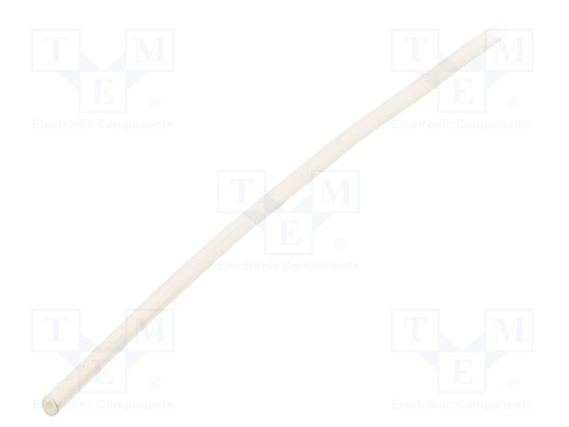 Insulating tube; Mat: silicone; white; Øint: 1mm; Wall thick: 0.4mm