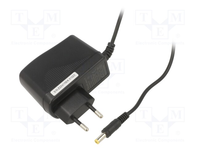 Power supply: switched-mode; plug; 12VDC; 2A; 24W; Plug: straight