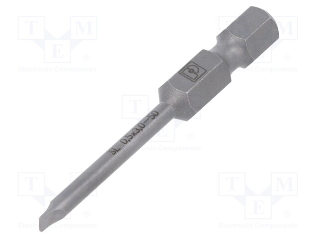 Screwdriver bit; slot; 3,0x0,5mm; Overall len: 50mm