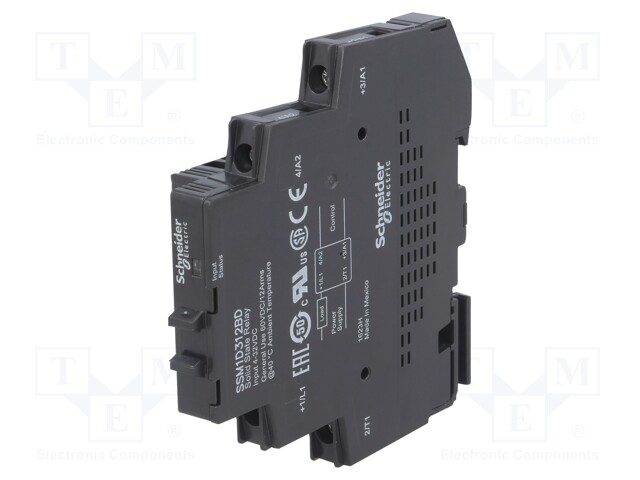 Relay: solid state; Ucntrl: 4÷32VDC; 12A; 1÷100VDC; DIN; Series: SSM