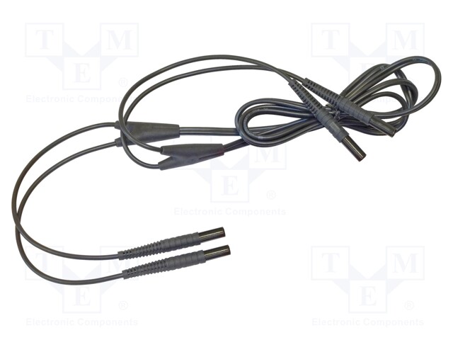 Connection cable; banana plug-banana plug; insulated; Len: 2m